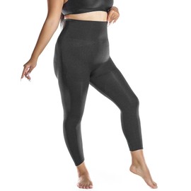 LIN PERFORMANCE Womens High Waist Tights Tummy Control Shapewear Compression Seamless Slimming Leggings(Black,XL)