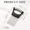Stainless Steel Onion Holder for Slicing, 10-Needle Vegetable Cutter Guide