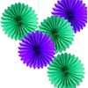 EinsSein Set of 5 Decorative Fans, Jade Dream Paper Fans,