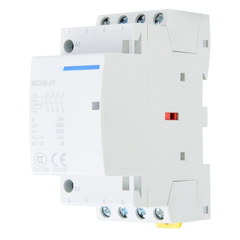 4P 4NO 20A Household AC Contactor DIN Rail Mount (/)