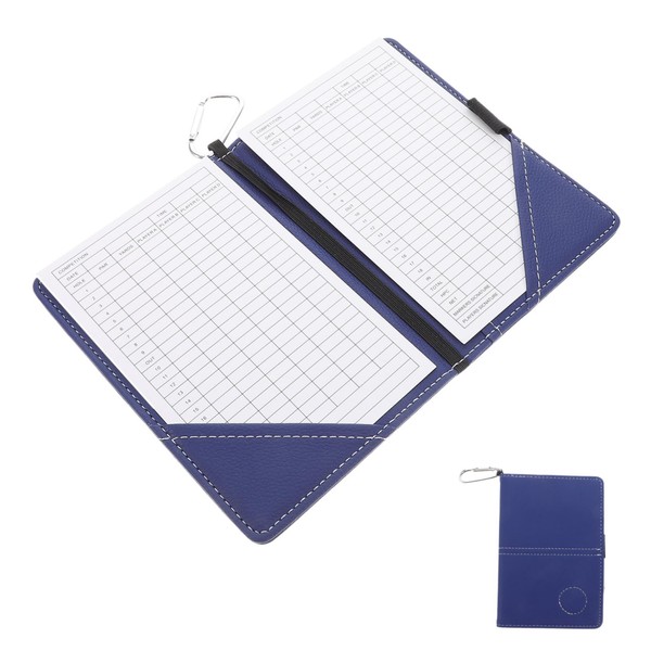 KICHOUSE 1 Set Multifunctional PU Golf Scorebook Cover with Pencil