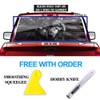 Black and White Wolf Flag Truck Rear Window Decal, American