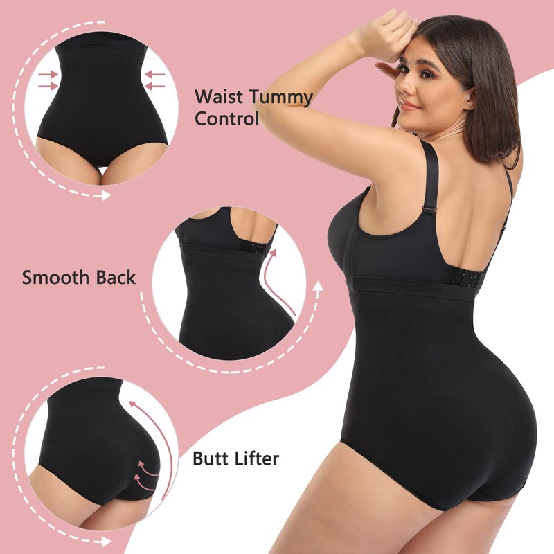 Reamphy High Waisted Shapewear for Women Tummy Control Underwear Seamless