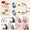 TOAOB 100 Set Edelstahl Druckknöpfe kit mit Zange 9,5mm Jersey