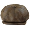 TruClothing Mens 8 Panel Razor Baker Boy Hat PU Leather