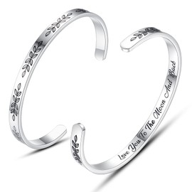 TONY & SANDY Bracelets for Women Easter Valentines Day Gifts for Her I Love You to the Moon and Back Daughter Granddaughter Mother Mom Jewelry Best Friend Birthday Gifts for Women