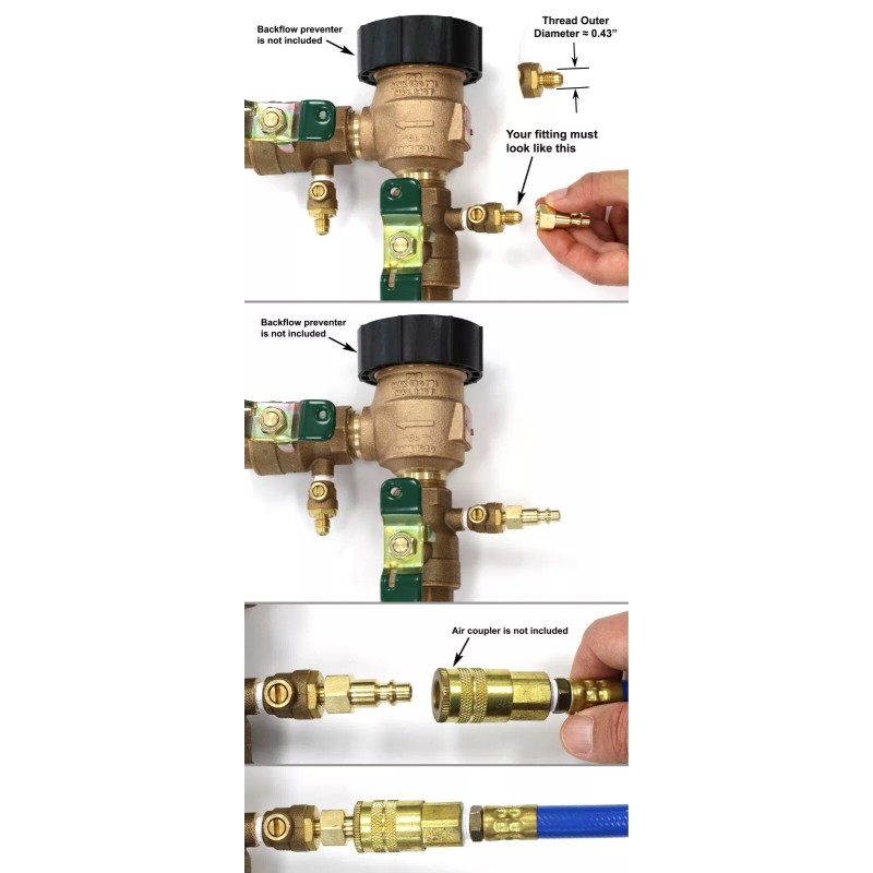 Vibrant Yard Co. LLC Adapters to Winterize Blow out PVB