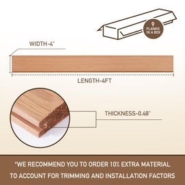 Cedar Tongue and Groove Wall Panels 4 ft – Natural Cedar Wood Panels for Walls, Saunas, and DIY Projects (Covers 10.6 sq ft) – Decorative Wood Wall Panels for Interior & Exterior Use