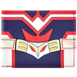 My Hero Academia All Might Golden Age Costume Wallet Bi-Fold ID & Card Holder, Blue
