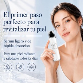 Suero tónico potenciador de colágeno con 6 péptidos, esencia facial renovadora de la piel con niacinamida y ácido hialurónico para todo tipo de pieles, sin parabenos, 150 ml