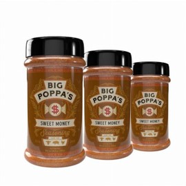 Big Poppa’s Sweet Money BBQ Rub — Award Winning Pork BBQ Rub — Gluten-Free Spice Mix — Dry Rubs for Smoking and Grilling with Granulated Honey (3 Pack Bundle)