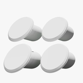 (Set of 4) Heavy Duty Weather Proof Rod Holder Plugs for Boats, Flush Mount Fishing Rod Pole Holder Plugs, 30 Degree, White