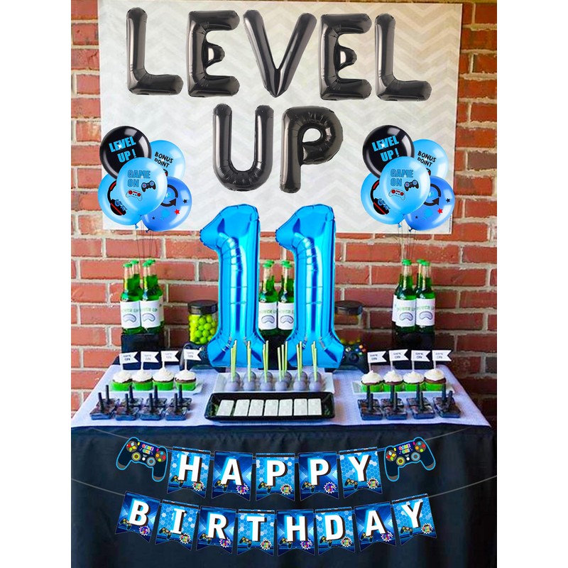 LaVenty Level Up Game Birthday Video Game Celebration Party Decoration