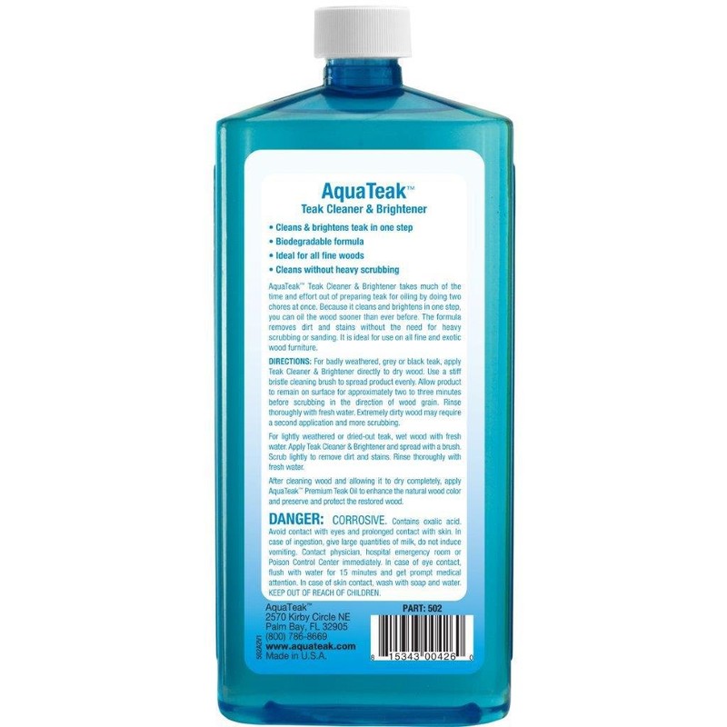 AquaTeak Care Kit: Premium Teak Oil & Teak Cleaner &