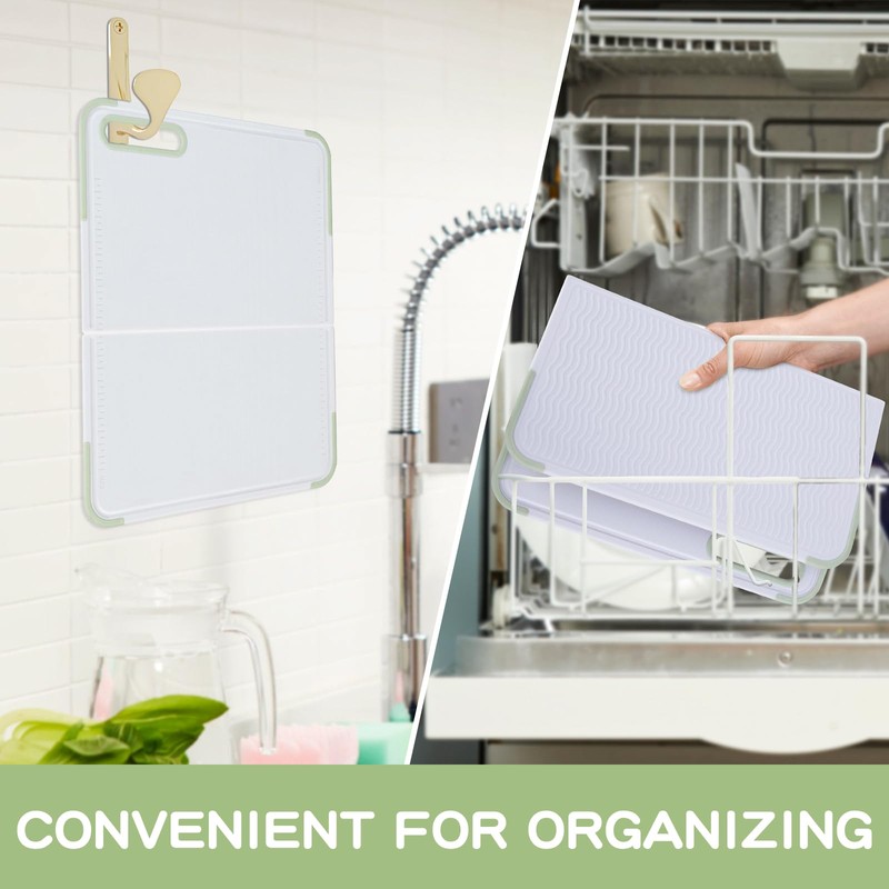 Multi-Functional Foldable Cutting Board with Measurement Markings, Non-Slip Surface &