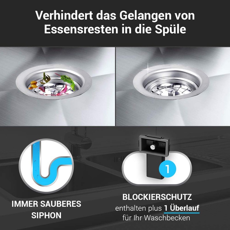 VIOKS Strainer Basket Valve 70 mm with Overflow Space Creator