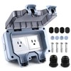 Delgada 2 Gang Waterproof Outlet with Cover 15 Amp Outdoor