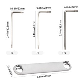 Numano 8-Pack Disassembly Wrench Tools Set-Includes 2PCs Knurled Nut WrenchesTools, T8, T9 & T10 S2 Steel Wrenches-Compatible with Multi-Tool Accessories
