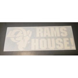 oracal RAMS HOUSE LA Rams Vinyl Sticker Decal White