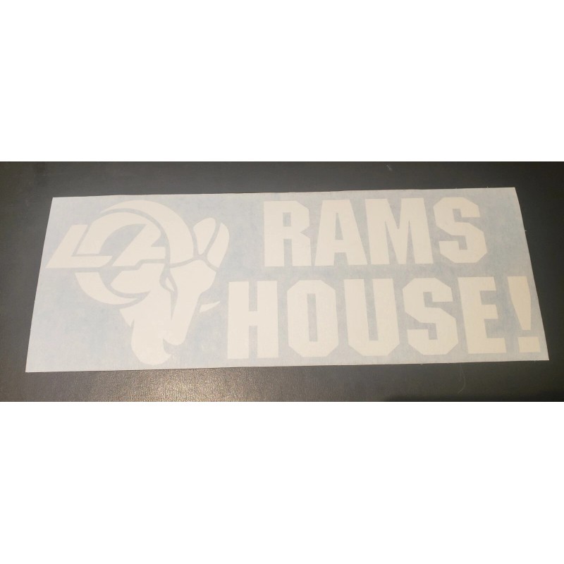 oracal RAMS HOUSE LA Rams Vinyl Sticker Decal White
