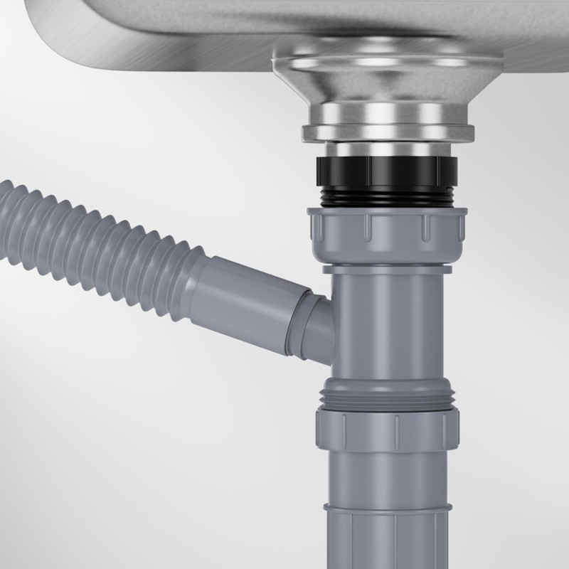 Oblectatio Dishwasher Drain Hose Adapter: Y-Shaped Kitchen Sink Strainer Connector