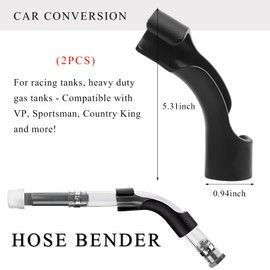 Yourkar 2 PCS Car Hose Bender, Anti-Leakage & Sturdy Gas-Resistant ABS Plastic Bender for Hose Jug, 45 Degree Angle Hose Bender for Racing Fuel Tank Containers, Car Accessories