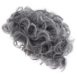 FOYTOKI Grandma Wig for Women Curly Full Wig Old Lady Cosplay Wig for Halloween Party Stage Outfit 8.66*8.66*5.12inch