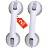 ZALIK Heavy Duty Gray Shower Handle Suction Grab Bar for
