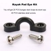 Borogo Kayak Pad Eye Kit, 20PCS Nylon Bungee Deck Loops