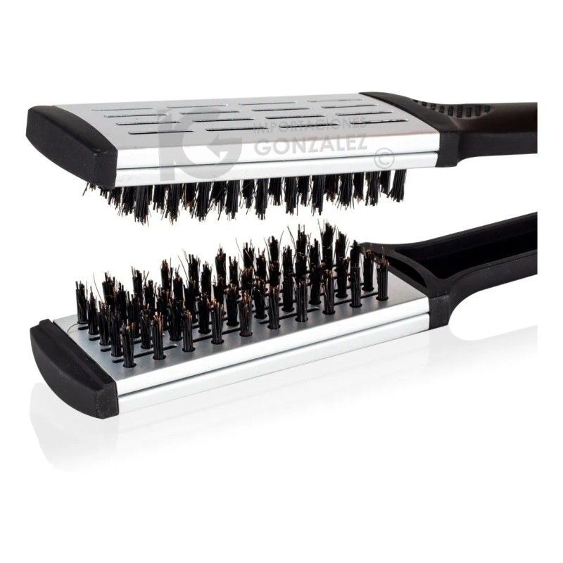 Cepillo Alisador Plancha Con Ceramica Doble Cerdas Resistente Timco Cpt
