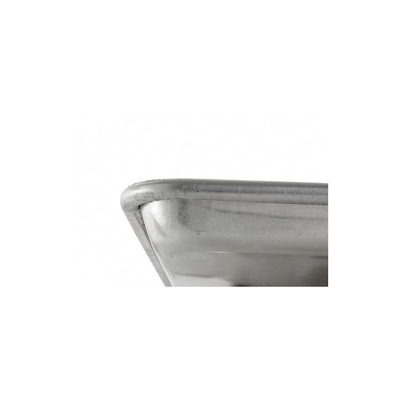 Winco Commercial-Grade Stainless Steel Sheet Pan, Open Bead, 20 Gauge,
