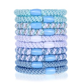 Pack of 10 Original Hair Bobbles for Girls, Soft and Tear-Resistant, Can Be Used as a Bracelet, Desirable for Braids, Ponytail, Sports and Everyday Use