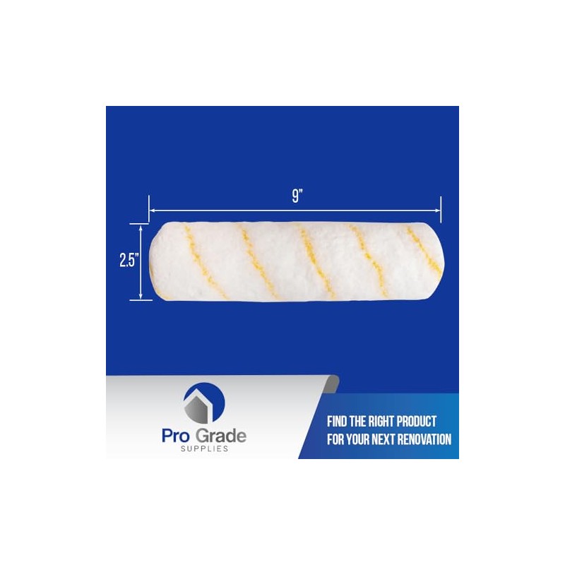 Pro Grade - Cubiertas para rodillos de pintura, microfibra de
