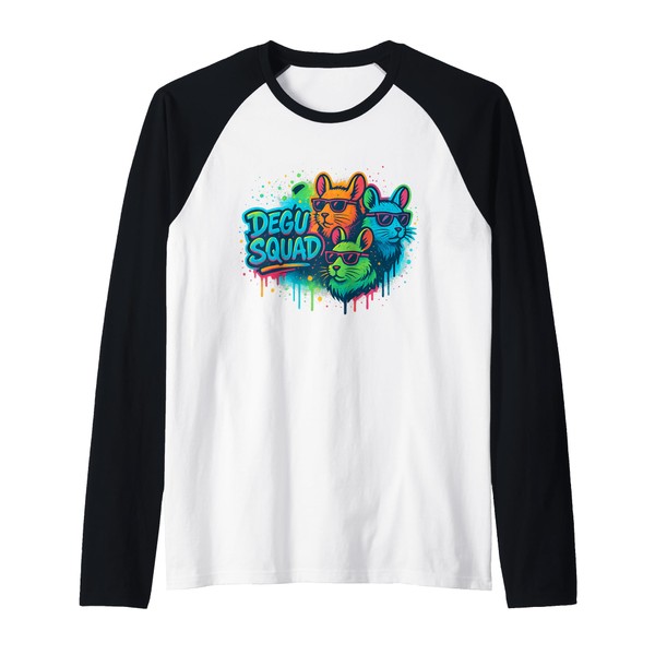 Degu Squad Graffiti Style Raglan Baseball Tee