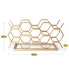 Drincarier Countertop Wine Rack - 10 Bottle Freestanding Modern Gold
