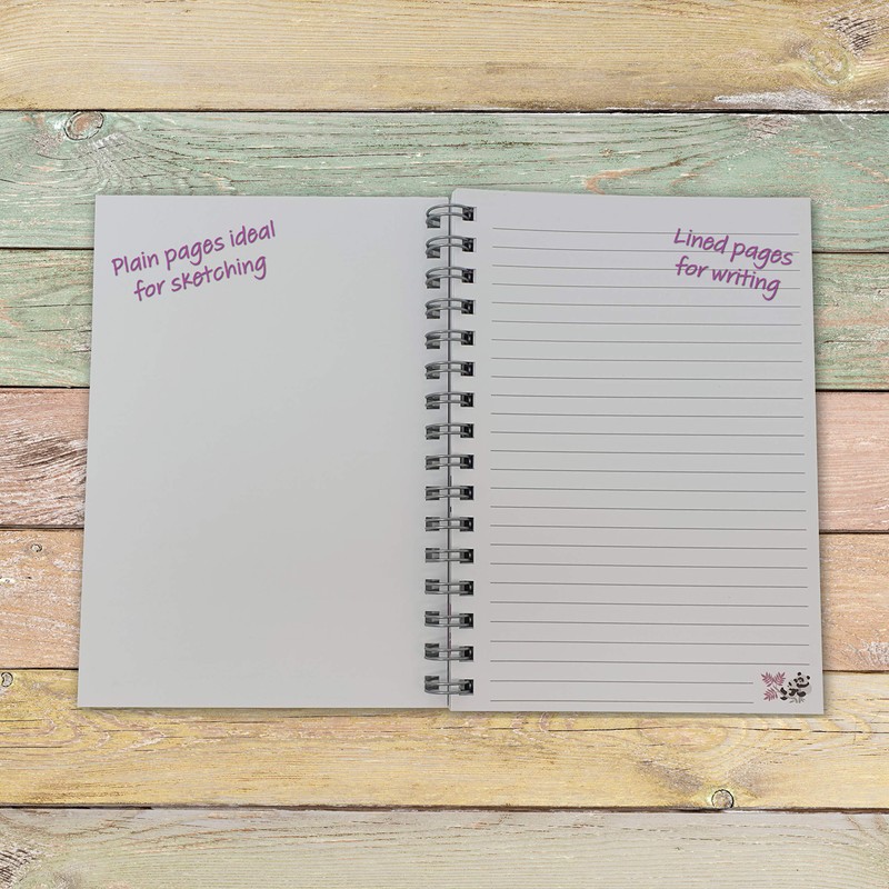 Printykins Panda Notebook – A5 / 21cm x 15cm /
