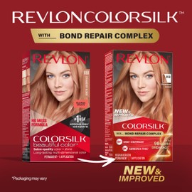 Revlon ColorSilk with Bond Repair Complex, Blonde Permanent Hair Color, 100% Gray Coverage, Ammonia Free Hair Dye, Vegan Keratin, 85B Strawberry Blonde (Pack of 3)