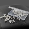 50 Pcs Push Pins, Clear Thumb Tacks, Flat Thumbtacks for
