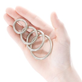 Craft County Welded Steel O-Rings – for DIY Projects, Decoration and Art (1 1/2 Inch Diameter X 10-Pack)