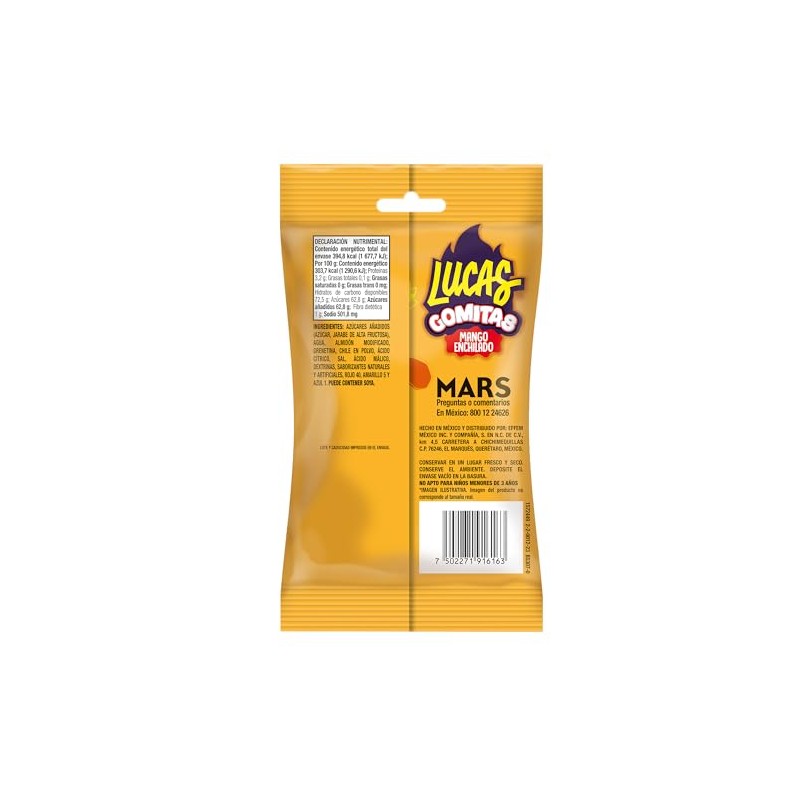 Lucas gomitas sabor mango enchilado 130g
