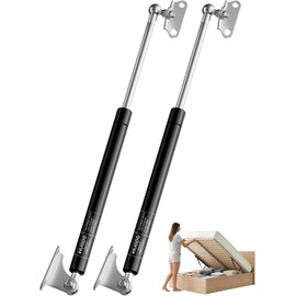 HUOPO 20 inch Gas Struts for Heavy Lid with Mounting Brackets, 200lb/890N Lift Support Strut for RV Bed, Heavy Duty Shocks Spring for Boat Hatch, Floor Basement Door, Outdoor Window, 2 Packs