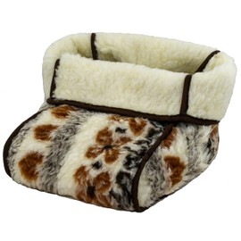 Brandsseller Footmuff Foot Warmer Toe Warmer in Lambskin Look Cuddly Soft Patterned
