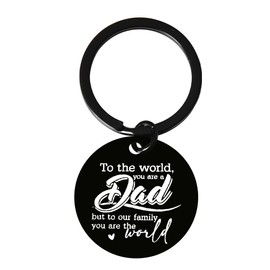 Birthday Christmas Gifts for Dad Keychain for Men Father Gifts for Daddy Birthday Gifts for Dad Gifts from Daughter Son Dads To The World You Are A Dad Key Chain Gift Engraved