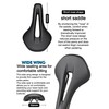 GORIX Bike Short Saddle Seat Short Nose Wide Hole Shock