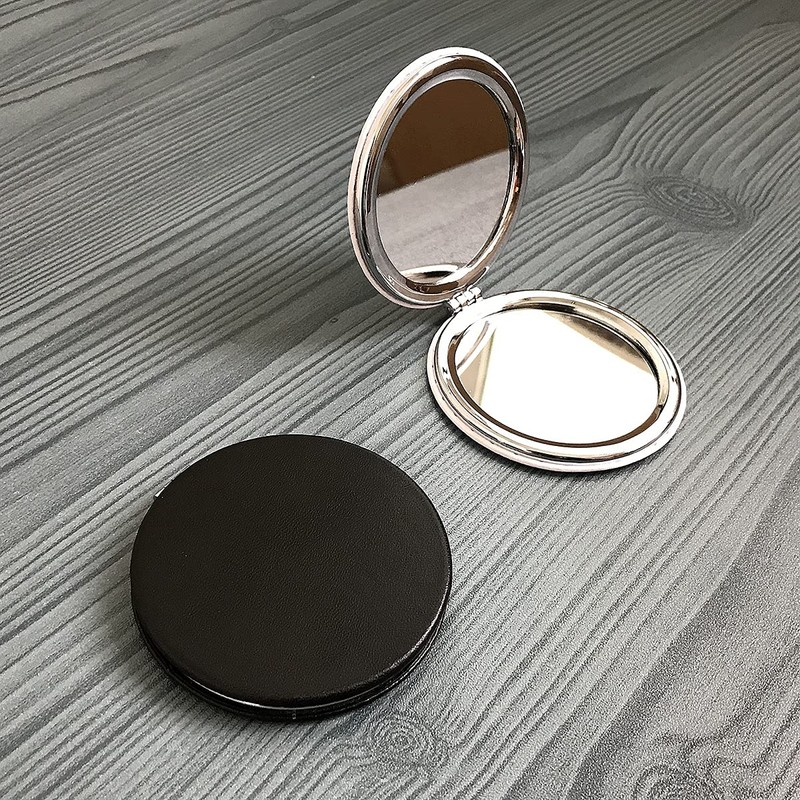 Zcooooool Makeup Mirror, 6.7 cm Round Folding Mirror, Professional Double-Sided