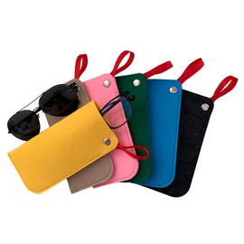 FZSECRIU Pack of 4 Soft Glasses Case, Felt Glasses Case, Glasses Case, Flat Sunglasses Case, Glasses Case, Large Glasses Organiser, Glasses Case for Women, multicoloured