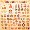 Suncalla 60 Pcs Fall Pins Bulk Acrylic Lapel Pins Pumpkin