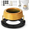 Toiglo Toilet Flange with Extra Thick Wax Ring Kit -