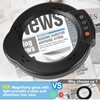 Upgrade 12X Magnifying Glass with Light and Stand, Real Glass