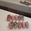 Discount❤Pink Jewel❤Handmade Nail Tips - Long Stiletto / 할인❤핑크쥬얼❤수제네일팁 -